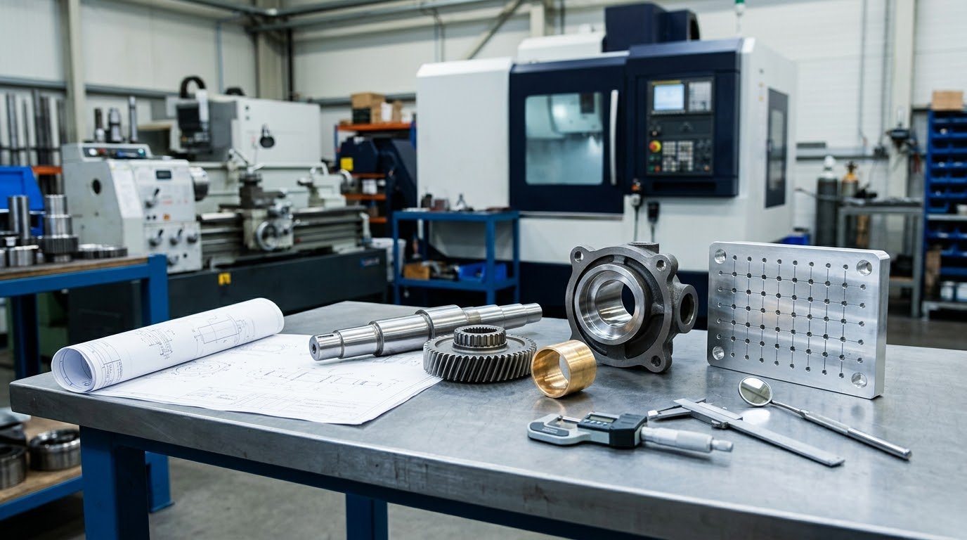 قياس العينة ثم CAD ثم تصنيع القطعة